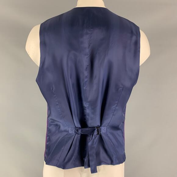 DOLCE & GABBANA Size 46 Iridescent Wool & Mohair Buttoned Vest - Picture 3 of 5